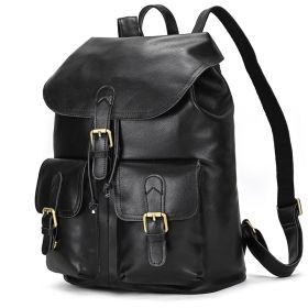 Women's First Layer Leather Backpack Leisure Travel