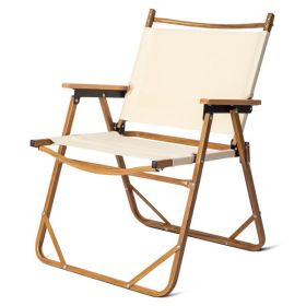 Camping Chair Khaki Large Aluminum Frame 600D Khaki Oxford Fabric