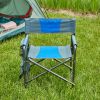 1-piece Padded Folding Outdoor Chair with Storage Pockets