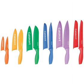 12-Piece Color-Coded Professional Stainless Steel Knives