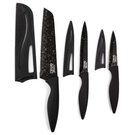 Non-Stick Stainless Steel Speckled Kitchen Knives, 3 Piece Set