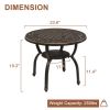 Cast Aluminum Outdoor Side Table, Round End Table