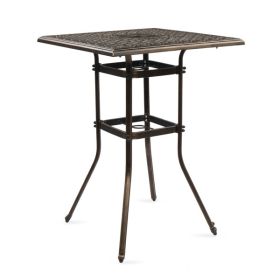 Patio Bar Height Table, All-Weather Cast Aluminium