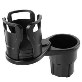 2 In 1 Car Cup Holder Extender Adapter 360° Rotating Dual Cup Mount