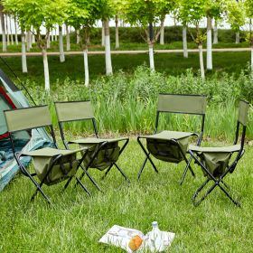 4-piece Folding Outdoor Chair with Storage Bag