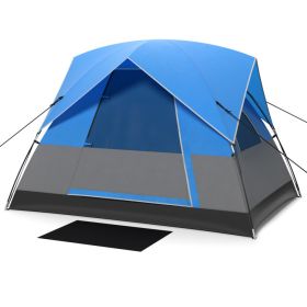 3 Person Outdoor Camping Tent with Removable Floor Mat