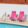 Folding Beach Chair Set of 2 for Adults