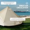 10-Person Yurt Tent Glamping Bell Tent with Spacious Interior