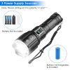 LED Flashlight Waterproof Rechargeable Zoomable Tactical Torch Light