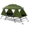 Military Green Camping Tent with Storage Bag and Adjustable Leg Brackets