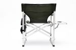 1-Piece Padded Folding Chair with Side Table and Storage Pockets