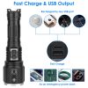 LED Flashlight Waterproof Rechargeable Zoomable Tactical Torch Light