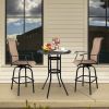 32*32*41" Outdoor Patio Cast Aluminum Round Bar Table