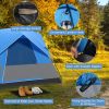 3 Person Outdoor Camping Tent with Removable Floor Mat