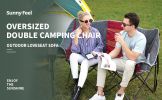 Folding Double Camping Chair, Oversized Loveseat Chair