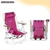 Folding Beach Chair Set of 2 for Adults