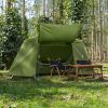 Military Green Camping Tent with Storage Bag and Adjustable Leg Brackets