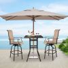 Patio Bar Height Table, All-Weather Cast Aluminium