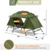 Military Green Camping Tent with Storage Bag and Adjustable Leg Brackets