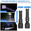 LED Flashlight Waterproof Rechargeable Zoomable Tactical Torch Light