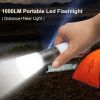 2-in-1 Portable Led Flashlight, Rechargeable, 7 Lighting Modes, with Carry Bag