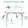 Adjustable Aluminum Folding Camping Table