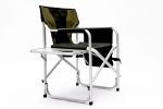 1-Piece Padded Folding Chair with Side Table and Storage Pockets