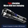 USB Chargeable Flashlight; Plastic Material