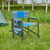 1-piece Padded Folding Outdoor Chair with Storage Pockets