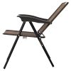 4 Pcs Folding Sling Chairs With Steel Armrest And Adjustable Back