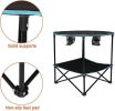 Collapsible Round Table 4 Cup Holders and Carry Bag