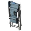 2-Piece Padded Folding Chair with Storage Pockets