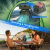 Rechargeable Oscillating Camping Fan with Flashlight Remote Control