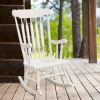 Rocking Chair with Solid Wooden Frame for Garden and Patio