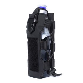 Molle Water Bottle Bag Carrier Pouch (Color: Black)