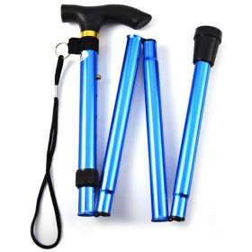 Foldable Lightweight Walking Stick (Color: Blue)