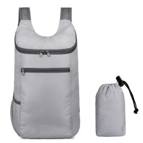 1pc Portable Backpack For Camping; Hiking; Sports (Color: Grey)