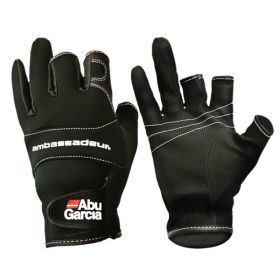 Fishing Gloves ABU Garcia Anti-Slip Leather Gloves (size: XL)