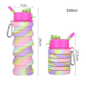 500ml Creative Silicone Folding Water Cup (Capacity: 0.5L, Color: 1)