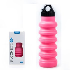 500ML Large Capacity Silicone Water Bottle (Color: as picture2)