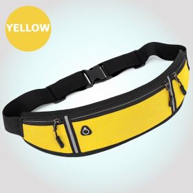 Small Fitness Waist Bag (Fit Up To 75kg) With Adjustable Strap (Color: Yellow)