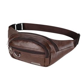 Chest Bag Lightweight Travel Waist Bag (Color: Coffee)