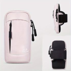 Dual-use Mobile Phone Arm Wrist Bag (Color: Light Pink)