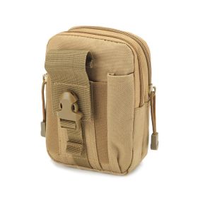 Waist Pouch; Waist Bag For Camping; Travel; Running (Color: Khaki)