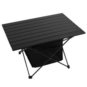 Foldable Camping Table With Storage Basket (size: L)