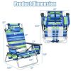 4-Pack 5-Position Folding Reclining Chair with Pillow