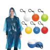 1pc Disposable Raincoat Keychain; Emergency Rain Coat