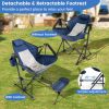 Hammock Camping Chair with Retractable Footrest and Carrying Bag