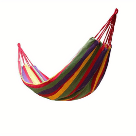 Outdoor Swing; Sleeping Net Hammock (Color: Red)