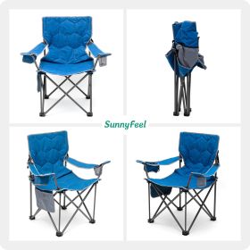 Oversized Folding Camping Chair, Heavy Duty (Color: Blue)